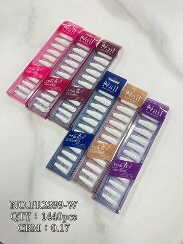 Pink Key Nail High Quality White Nails – Elegant, Chic, and Timeless