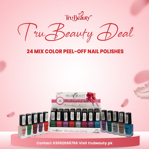 Oscar's beauty peel off nail polishes mix colors