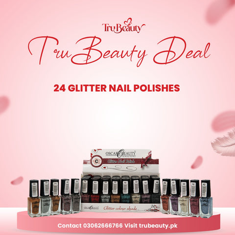 Oscar's beauty glitter nail polishes mix colors